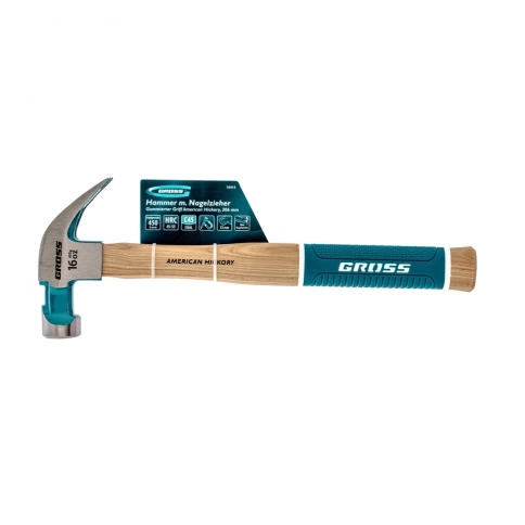 Молоток-гвоздодер, обрезин.рук., угол 45, магнит, Gross фото 2