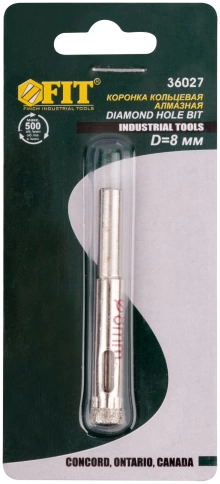 Коронка по кафелю и стеклу, алмазная кольцев 8 мм фото 3