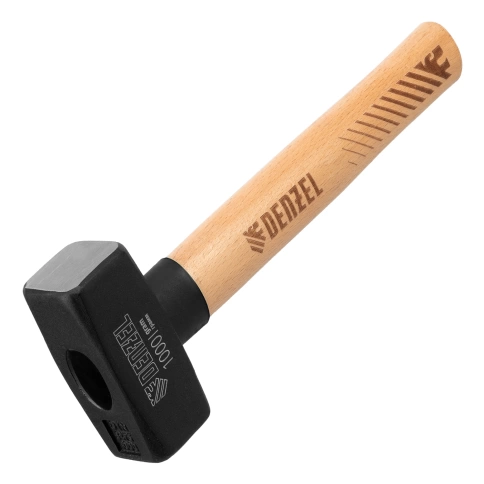 Кувалда, кованая головка, буковая рукоятка 1000 гр. Denzel фото 1