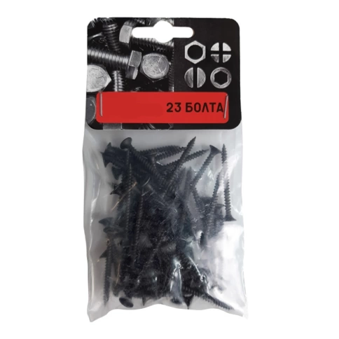 Саморез по гипсокартону 3,5х16 мм, крупная резьба, фосфатированный, 200 шт.  фото 1