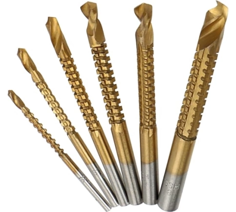 Набор сверл фрезеровальных 6 шт 3-4-5-6-6,5-8 мм фото 1