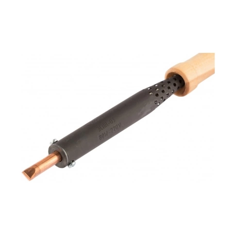 Паяльник электрический ЭПCН-03-80/220 с деревянной рукояткой, Сибртех фото 2