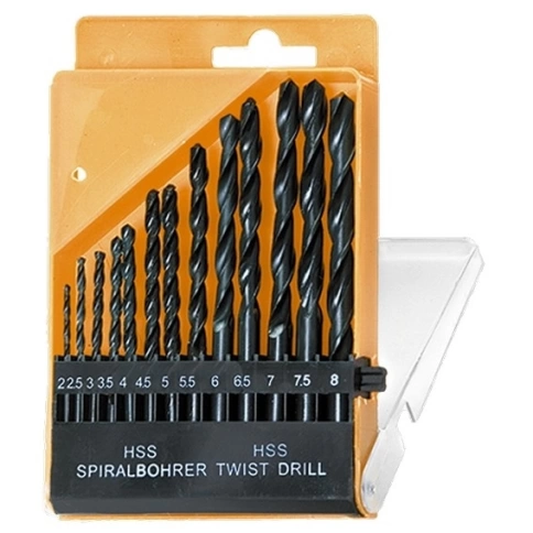 Набор сверл по металлу HSS 2-8 мм 13шт.цилиндр.хвост.Sparta фото 1