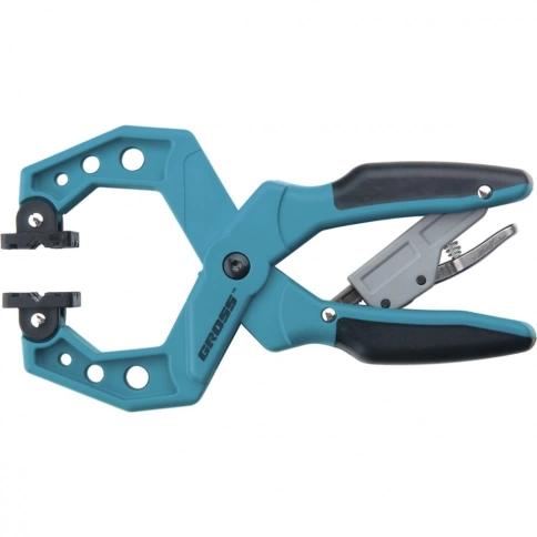 Струбцина клещеобразная, пластик.корп.,храп.м-зм жест.фиксации 4"/100 мм Gross фото 1