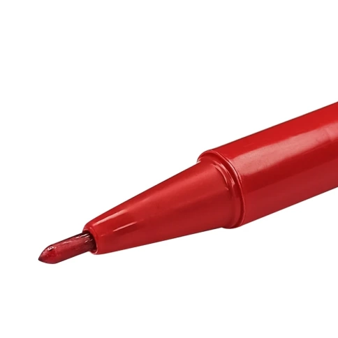 Маркер строительный двухсторонний, красный фото 2