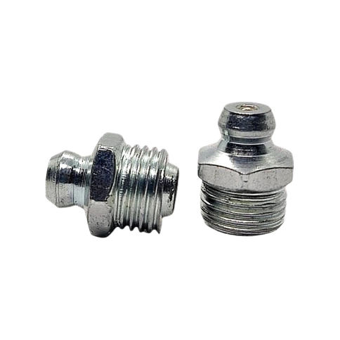 Пресс-масленка М8х1 DIN 71412 H1 прямая 180° оцинкованная, 100 шт. фото 1