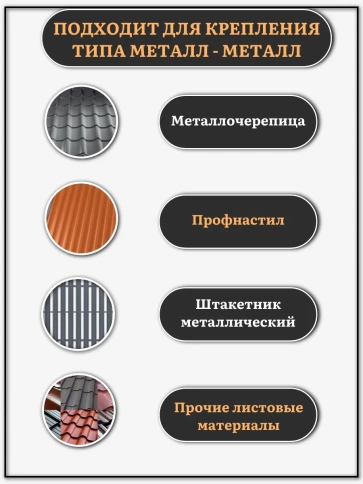 Саморез кровельный 6,3х51 мм с шайбой (под сверло),ОЦ фото 4