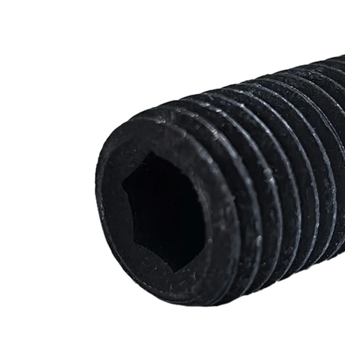 Винт установочный с внутр. шестигранником 12х10 мм, класс прочности 12.9 DIN 913 тупой конец, черный фото 3