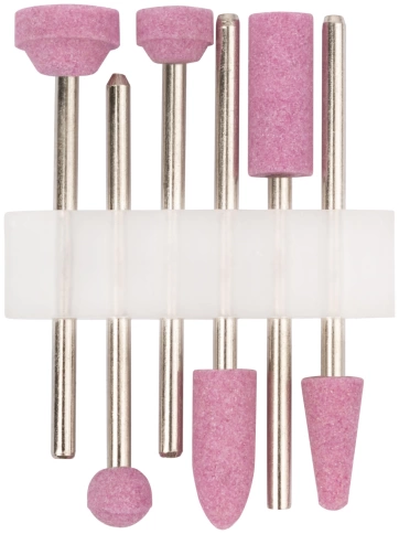 Шарошки алюминий-оксидные, д/шлиф.изд.из стали и цв.мет.6шт., мини фото 1