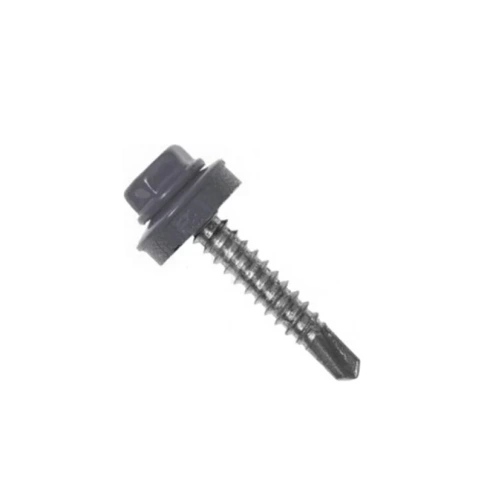 Саморез кровельный, 4,8х50/51 графитовый серый RAL7024 50 шт фото 5