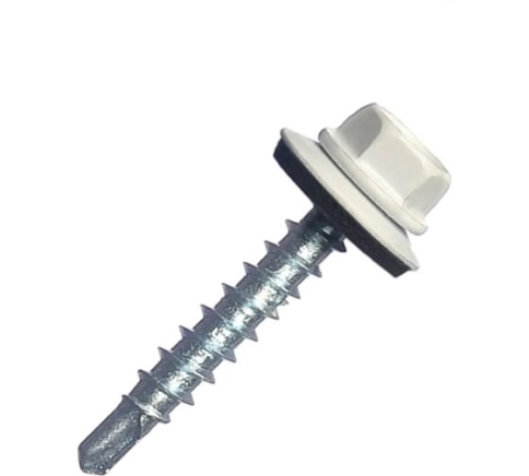 Саморез кровельный, 4,8х70 сигнально-белый RAL9003 500 шт фото 5