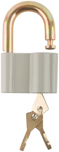 Замок навесной корпус из алюминиевого сплава 65х44 мм стальная дужка 12 мм фото 5