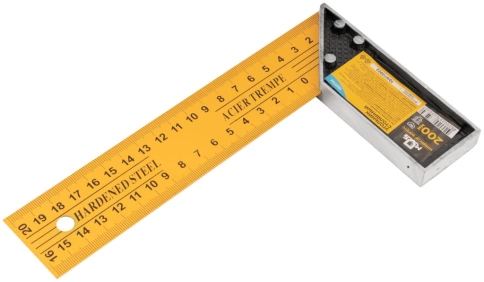Угольник столярный, двусторонняя шкала, 200 мм фото 2