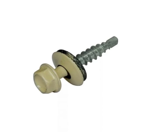 Саморез кровельный, 4,8х35 бежевый RAL1014 250 шт фото 5