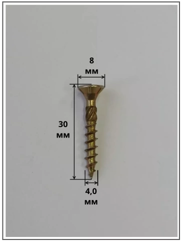 Саморез по дереву потайной Torx 4х30 ЖЦ, 20 шт. фото 2
