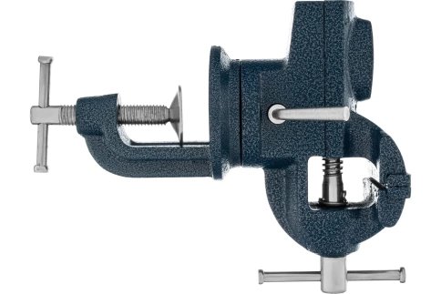 Тиски слесарные поворотные, с наковальней, настольные шир. раб. губок 65 мм Сибртех фото 1