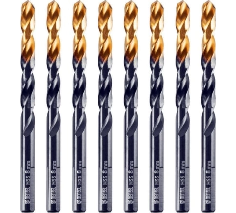 Сверло по металлу HSS Tin Golden Tip 8мм Denzel фото 1