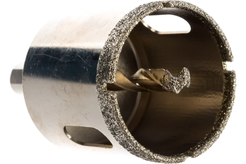 Сверло по керамограниту алмазное 40х67 мм  3-гранный хвостовик Matrix фото 1