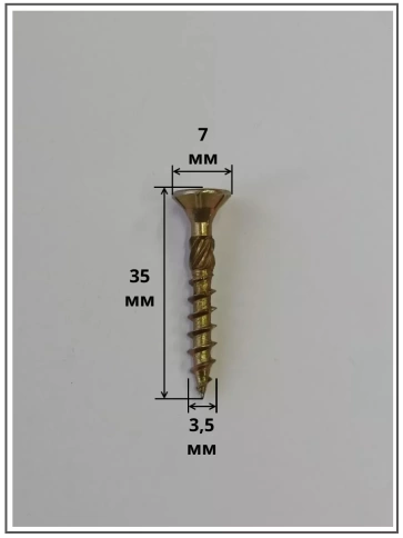 Саморез по дереву потайной Torx 3,5х35 ЖЦ, 20 шт. фото 2