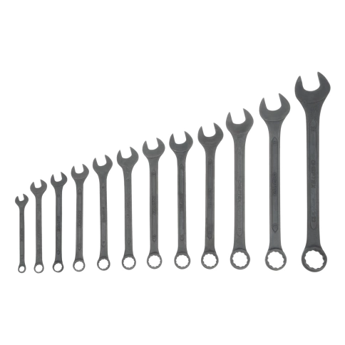 Набор ключей комбинированных 6-22 мм 12 шт CrV фосфатированные ГОСТ16983 Сибртех фото 1