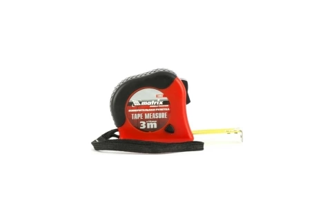 Рулетка Double fixation 3м х 16мм. обрезинен.корп., двойная плавная фикс Matrix фото 1