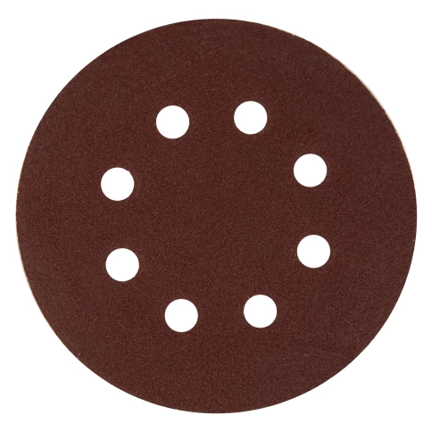 Круг абразивный перфорир. на ворсовой основе под "липучку" 125 мм Р36 5 шт  Matrix  фото 1