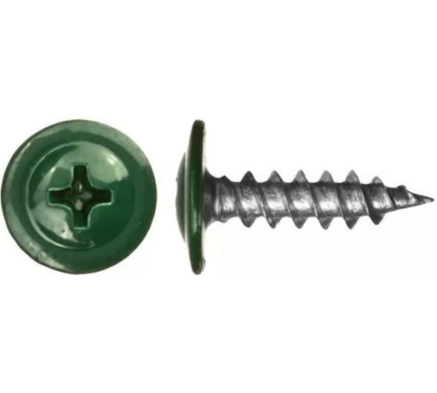 Саморез с прессшайбой 4,2х16 острый RAL6005 (зеленый), 50 шт. фото 5