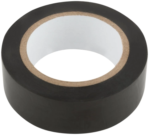 Изолента ПВХ самозатухающая 19 мм х 0,13 мм х 10 м черная фото 1