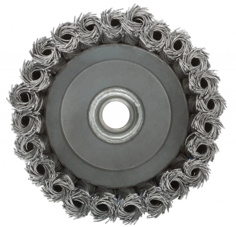 Корщетка-чашка, гайка М14, стальная витая проволока, 100 мм MOS фото 2