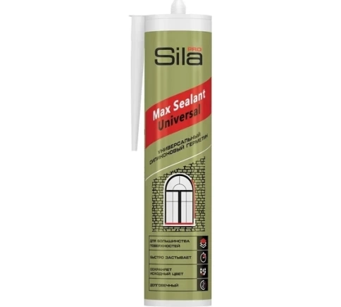Герметик силиконовый универсальный черный Sila PRO Max Sealant, 280 мл фото 1