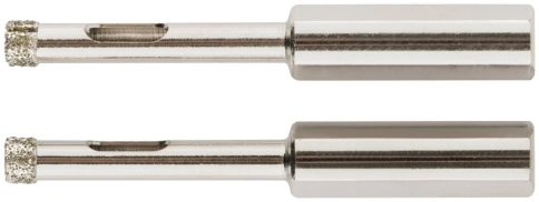 Коронки по керамограниту, камню и кафелю кольцев. алмазн. 2 шт 6х65 мм фото 1