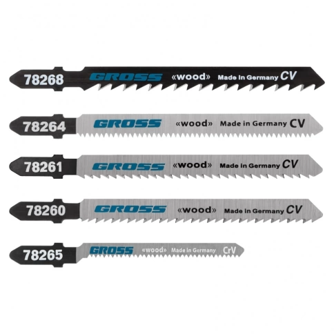 Полотна для эл.лобзика по дереву Gross 5шт. фото 1