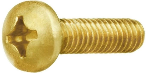 Винт 4х8  латунный с полукруглой гол. DIN7985,10 шт фото 1