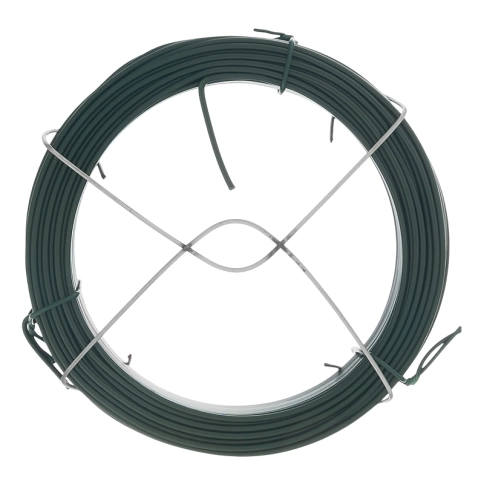 Проволока с ПВХ покрытием 1,2 мм длина 50 м, зеленая, Сибртех фото 2
