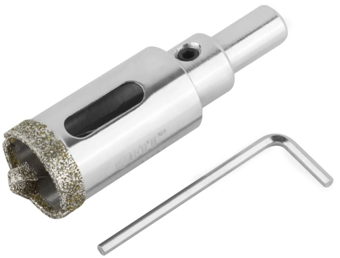 Коронка по керамограниту, камню и кафелю кольцев с центров сверлом 22х67 мм фото 1