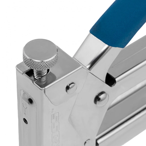 Степлер мебельный регулир., стальной корп.,тип скобы 53 4-14 мм Gross фото 2