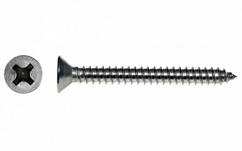 Саморез потай нержавеющий 3,9х38 РН DIN7982 А2, 20 шт фото 7