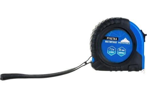 Рулетка магнитная 7,5м х 25мм фото 1