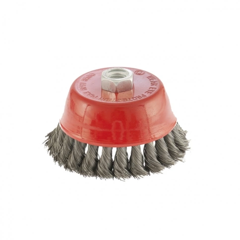Щетка для УШМ "чашка", кручен.проволока 0,35мм, 100 мм М14 Matrix фото 2