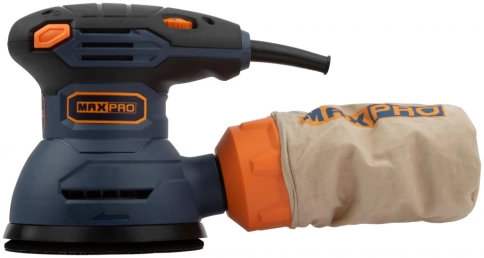 Шлифмашина эксцентриковая 300 Вт; 5000-12000 об/мин, ,пылезащитный выкл.,липучка, коробка MAX-PRO фото 1