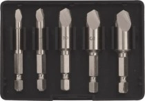 Набор экстракторов для болтов и шпилек усиленный, HSS сталь, Профи 5шт. фото 2