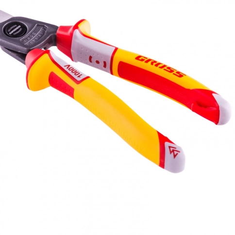 Кабелерез, диэлектрические рук.до 1000В, трехкомпонент.рук. 210 мм Gross фото 3