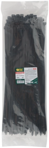 Хомуты нейлоновые черные для проводов 400х7,6 мм 100 шт.  фото 2