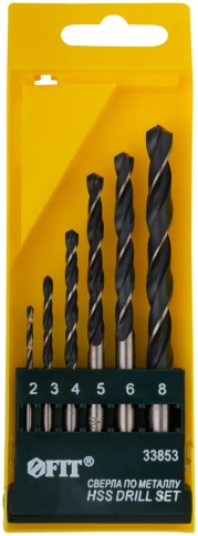 Набор сверл по металлу HSS полиров.6шт. (2-3-4-5-6-8 мм) фото 1
