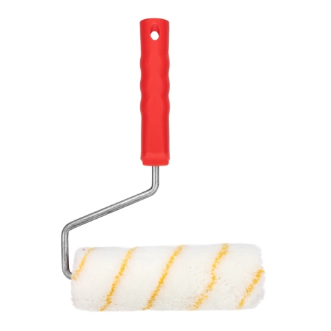 Валик полиакрил., бел. с жел.полос."миди" d 30/54 мм, ворс 12мм, 150мм фото 1