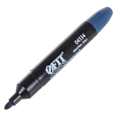 Маркер строительный перманентный, синий фото 1