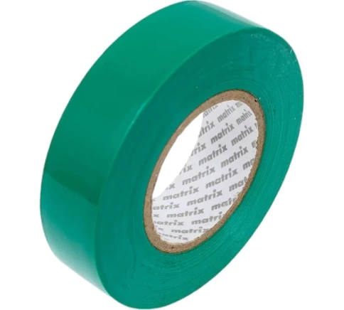 Изолента ПВХ 19 мм х 20 м 150 мкм зеленая Matrix фото 1