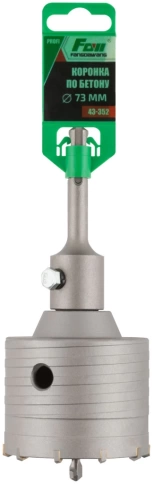 Коронка по бетону, FDW, SDS Plus, хвостовик 100 мм, 73 мм фото 2