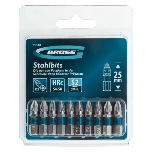 Биты сталь S2 PZ2х25 Gross фото 1