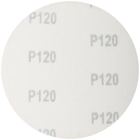 Круги шлифовальные сплошные (липучка), алюминий-оксидные 125 мм 5 шт Р 120 фото 2